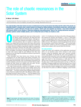 The Role of Chaotic Resonances in the Solar System