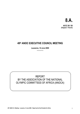 49Th ANOC EXECUTIVE COUNCIL MEETING