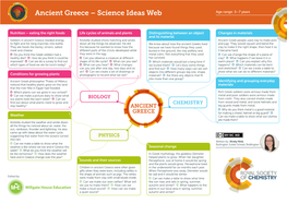 Ancient Greece – Science Ideas Web Age Range: 5–7 Years