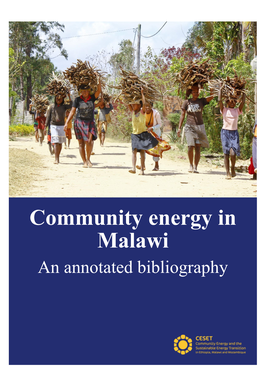 Community Energy in Malawi an Annotated Bibliography