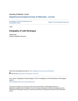 Geography of Lake Nicaragua