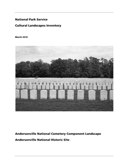 Cultural Landscape Inventory, Andersonville National Cemetery