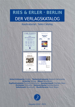 Verlagskatalog 2014/2015