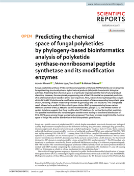 Predicting the Chemical Space of Fungal Polyketides by Phylogeny