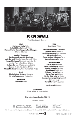 JORDI SAVALL the Routes of Slavery