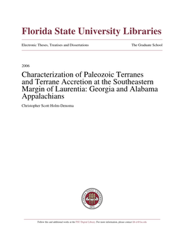 Georgia and Alabama Appalachians Christopher Scott Holm-Denoma