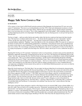 Happy Talk News Covers a War