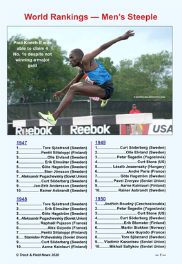 World Rankings — Men’S Steeple