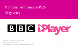 May 2015 Monthly Performance Pack