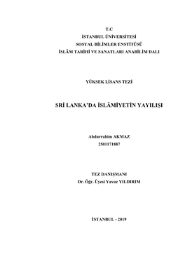 Sri Lanka'da Islâmiyetin Yayilişi