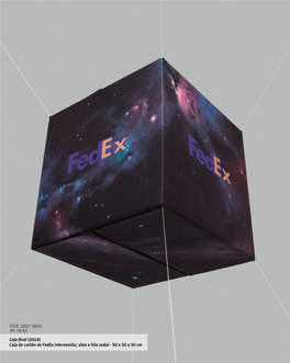 Caja De Cartón De Fedex Intervenida; Oleo E Hilo Sedal - 50 X 50 X 50 Cm Año 5 / No