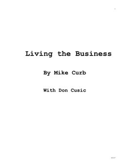 LIVING the BUSINESS by Mike Curb (5-5-17) 2