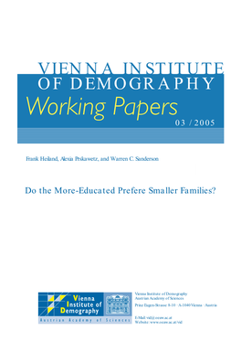 Working Papers 03 / 2005