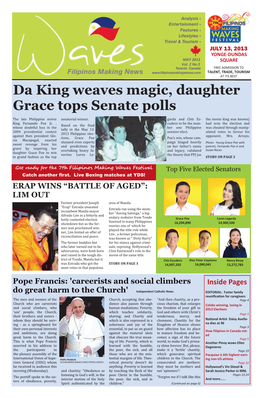 Da King Weaves Magic, Daughter Grace Tops Senate Polls