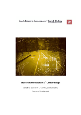 Holocaust Intersections in 21St-Century Europe