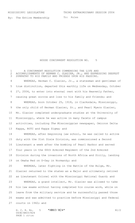 *Hr03/R24* Mississippi Legislature Third