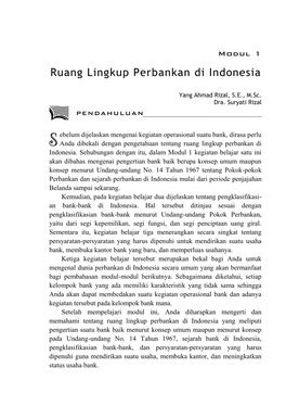 Ruang Lingkup Perbankan Di Indonesia