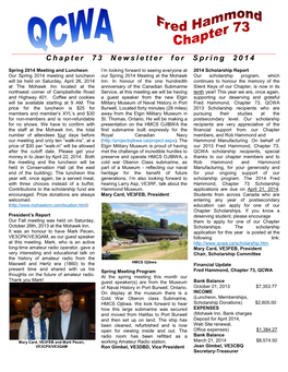 Chapter 73 Newsletter for Fall 2002