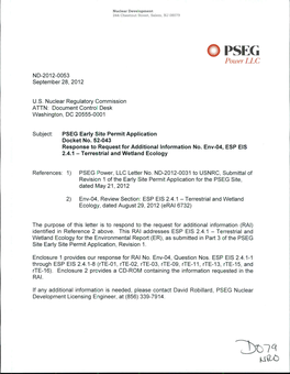 PSEG Early Site Permit Application Docket No