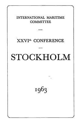 1963 XXVITH CONFÉRENCE STOCKHOLM .Pdf 3.74 MB