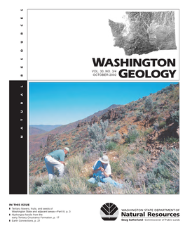 Washington Geology, October 2002