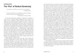 The 'Plot' of Radical Gardening