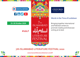 7Th ISLAMABAD LITERATURE FESTIVAL 2020