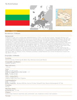 The World Factbook Europe :: Lithuania Introduction :: Lithuania