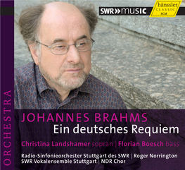 JOHANNES BRAHMS Ein Deutsches Requiem