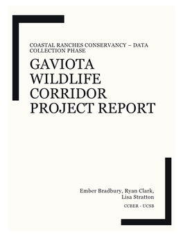 Gaviota Wildlife Corridor Project Report