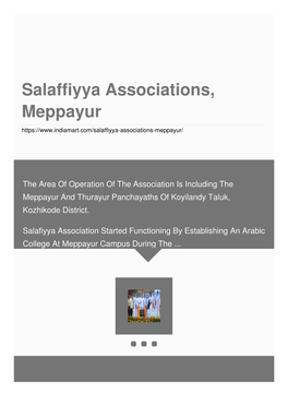 Salaffiyya Associations, Meppayur