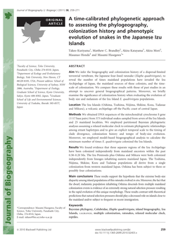 A Timecalibrated Phylogenetic Approach to Assessing The