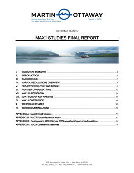 Max1 Studies Final Report