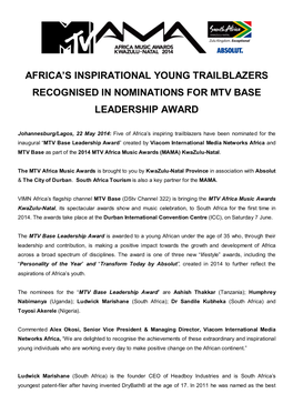 The Mtv Africa Music Awards Leadership Release Final3