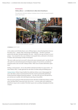 Chelsea Alfresco — a Revitalised Street Culture Draws Homebuyers | Financial Times 11/08/2021, 12:14