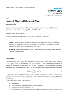 Harmonic Maps and Biharmonic Maps
