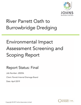 River Parrett Oath to Burrowbridge Dredging Environmental Impact