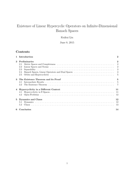 Existence of Linear Hypercyclic Operators on Infinite-Dimensional Banach Spaces