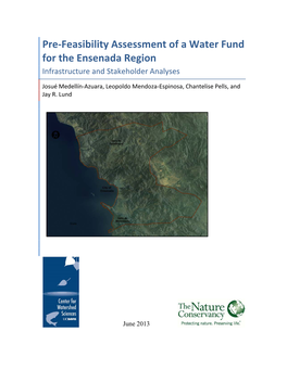 Final Report Pre-Feasibility Assessment of a Water Fund In