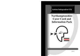 Northamptonshire Carer Card and Information Pack