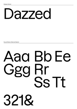 Dazzed Medium (Selected Glyphs) Displaay: Dazzed
