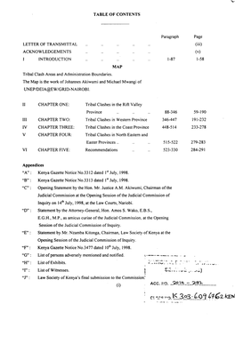 Report of the Judicial Commission Appointed to Inquire Into Tribal Clashes in Kenya