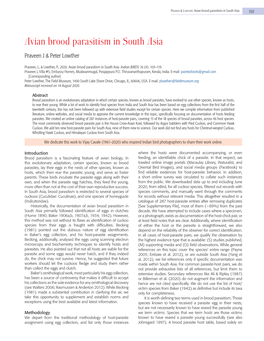 Avian Brood Parasitism in South Asia 103