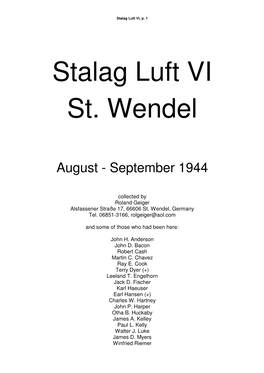 Stalag Luft VI St. Wendel