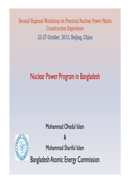 Nuclear Power Program in Bangladesh