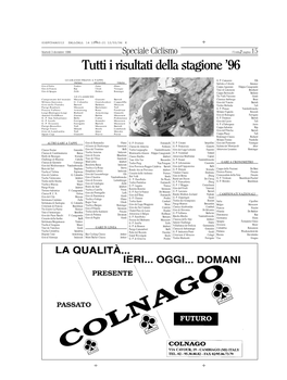 Tutti I Risultati Della Stagione ’96