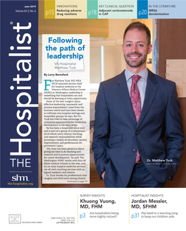 Following the Path of Leadership VA Hospitalist Matthew Tuck