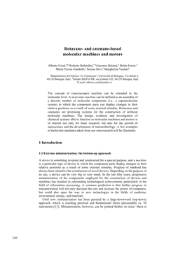 Rotaxane- and Catenane-Based Molecular Machines and Motors