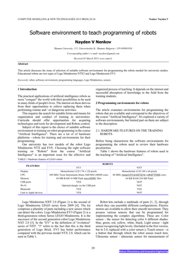 Software Environment to Teach Programming of Robots