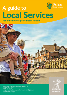 A Guide to Local Services for Armed Forces Personnel in Rutland